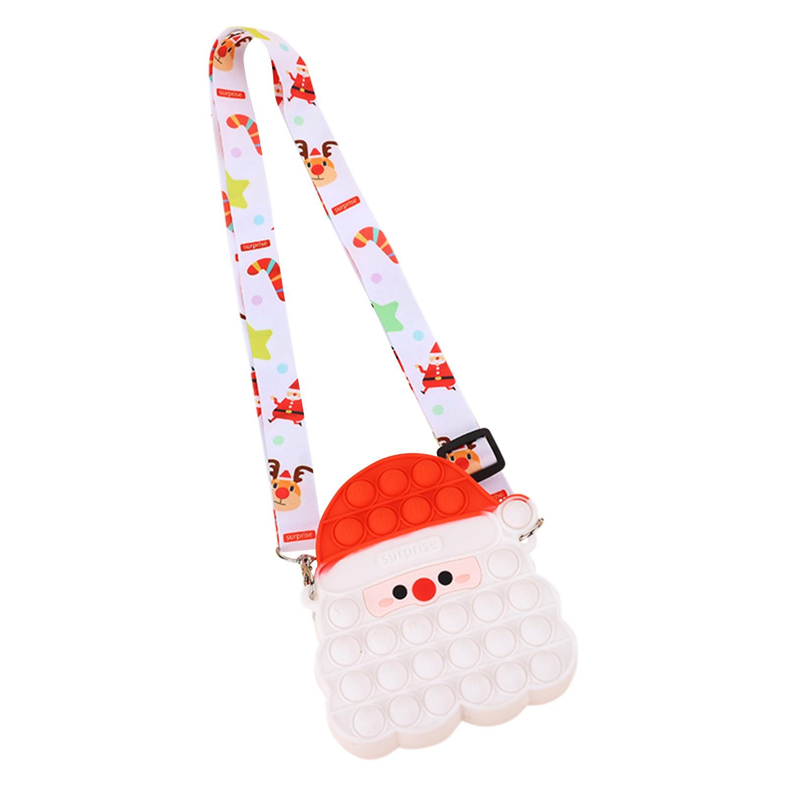 

Рождественский игрушечный кошелек для монет, пузырьковые игрушки для снятия стресса для взрослых детей One Size