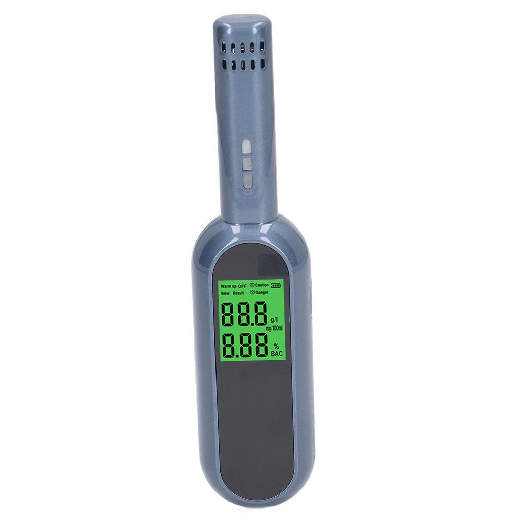 Breath Alcohol Tester High Accuracy LCD Display Sound Light Alarm Rechargeable Portable Alcohol