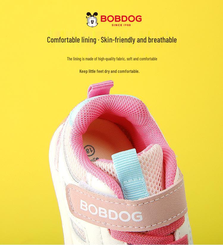 Bobodou Spring Breathable Mesh Toddler Shoes, Soft Sole Infant Functional Shoes for Boys and Girls.