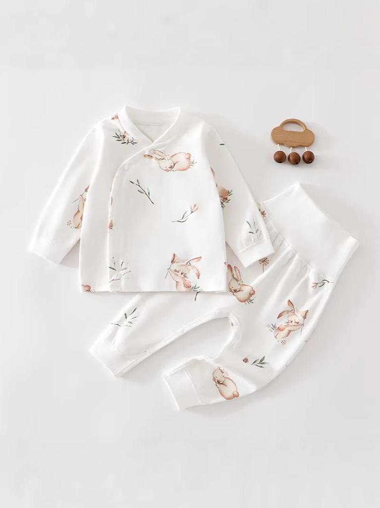 Newborn Pure Cotton Clothing Set for All-Season Wear - Boys & Girls Pajamas & Base Layer