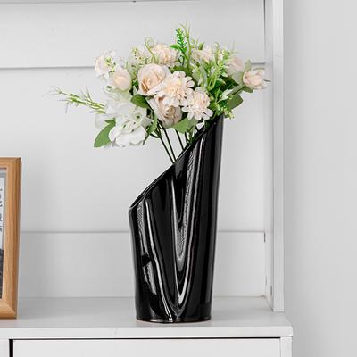 European Oblique Ceramic Vase Light Luxury Home Desktop Decoration High-End Art Flower Arrangement Ornament
