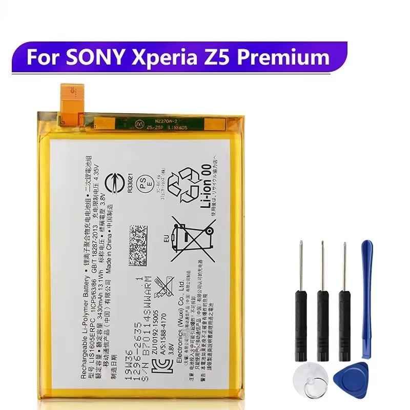 Dobíjecí lithiová baterie Pro SONY Xperia Z5 Premium Z5P Dual E6853 E6883 LIS1605ERPC Baterie do telefonu 3430mAh