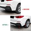 Car Rear Wrapping Corner for BMW X4 F26 M Sport 2014-2018 Rear Bumper Diffsuser Spoiler Splitter Auto Body Kits Car Accessories