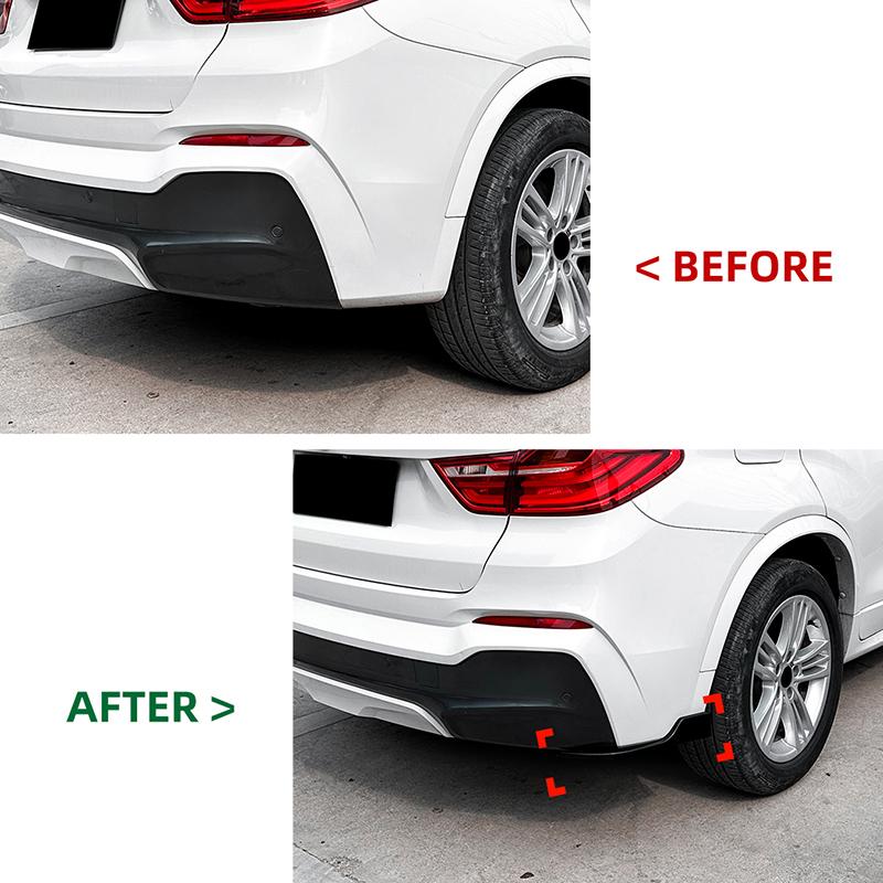 Car Rear Wrapping Corner for BMW X4 F26 M Sport 2014-2018 Rear Bumper Diffsuser Spoiler Splitter Auto Body Kits Car Accessories