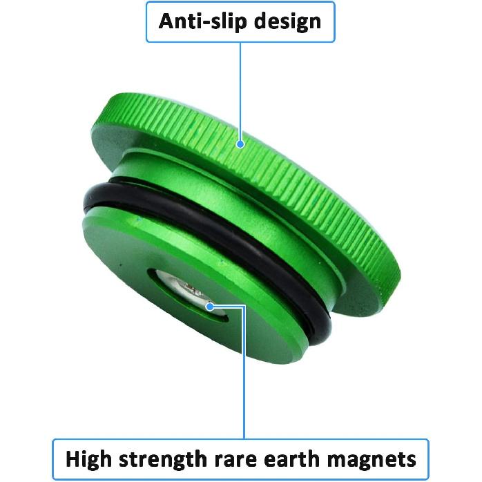 WeiSen Diesel Fuel Cap Magnetic Ram Diesel Billet Aluminum Fuel Cap Compatible With Dodge Ram 1500 2500 3500 2013-2018 (Includes 2 O-Rings)