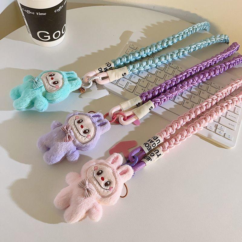 Cute White Canvas Doll Hanging Ornament Mobile Phone Hanging Rope Camera Hanging Rope