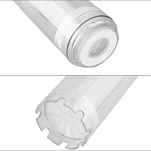 NTCPEFY 10-inch Reusable Empty Clear Cartridge Water Filter Housing with Various Media Refills