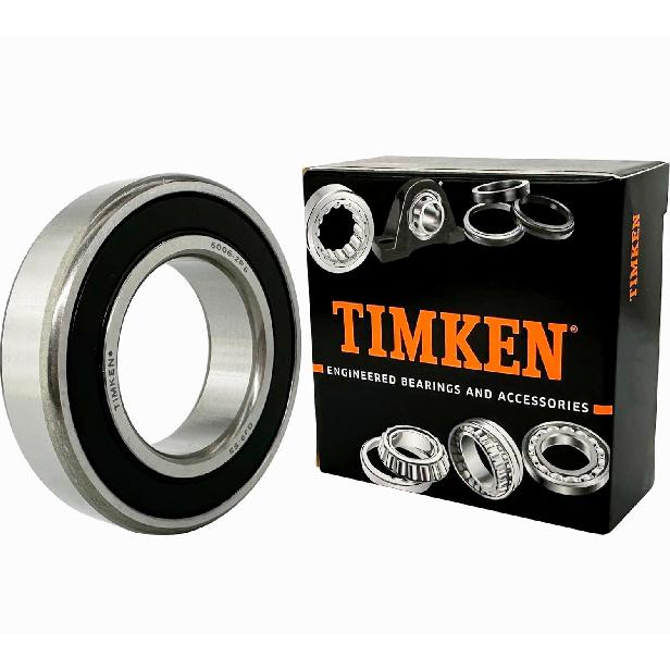 2PACK TIMKEN 6006-2RS Double Rubber Seal Bearings 30x55x13mm, Pre-Lubricated and Stable Performance and Cost Effective, Deep Groove Ball Bearings