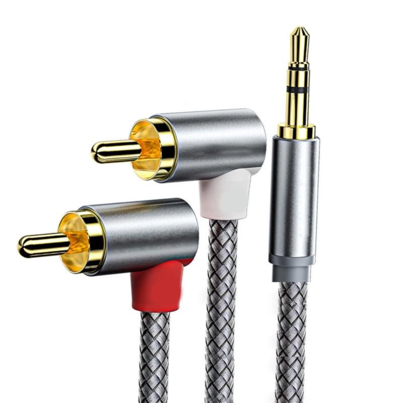 

Gold Plate 3.5mm Auxiliary to 2RCA Cable 3.5mm to 2RCA Cord for Enhances Sound Quality Versatile Device Compatibility