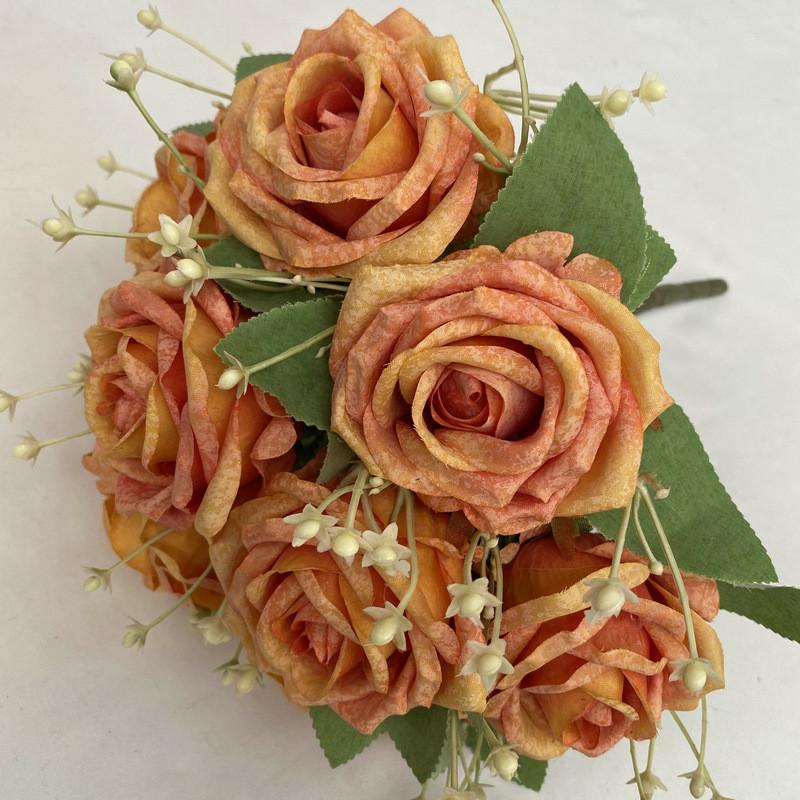 Faux Rose Flower Vase Arrangement For Wedding Photography And Event Decoration