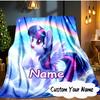 Custom Name Rainbow Unicorn Dream Blanket  Ideal Bedding Blanket Perfect for Travel, Camping, Living Rooms, Offices, Sofas, Fan Christmas Gift