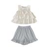 Girls Polka Dot Sleeveless Top and Bloomer Shorts Set
