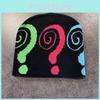 Fashion Question Colored Mark Pattern Neutral Casual Warm Knitted Hat Autumn For