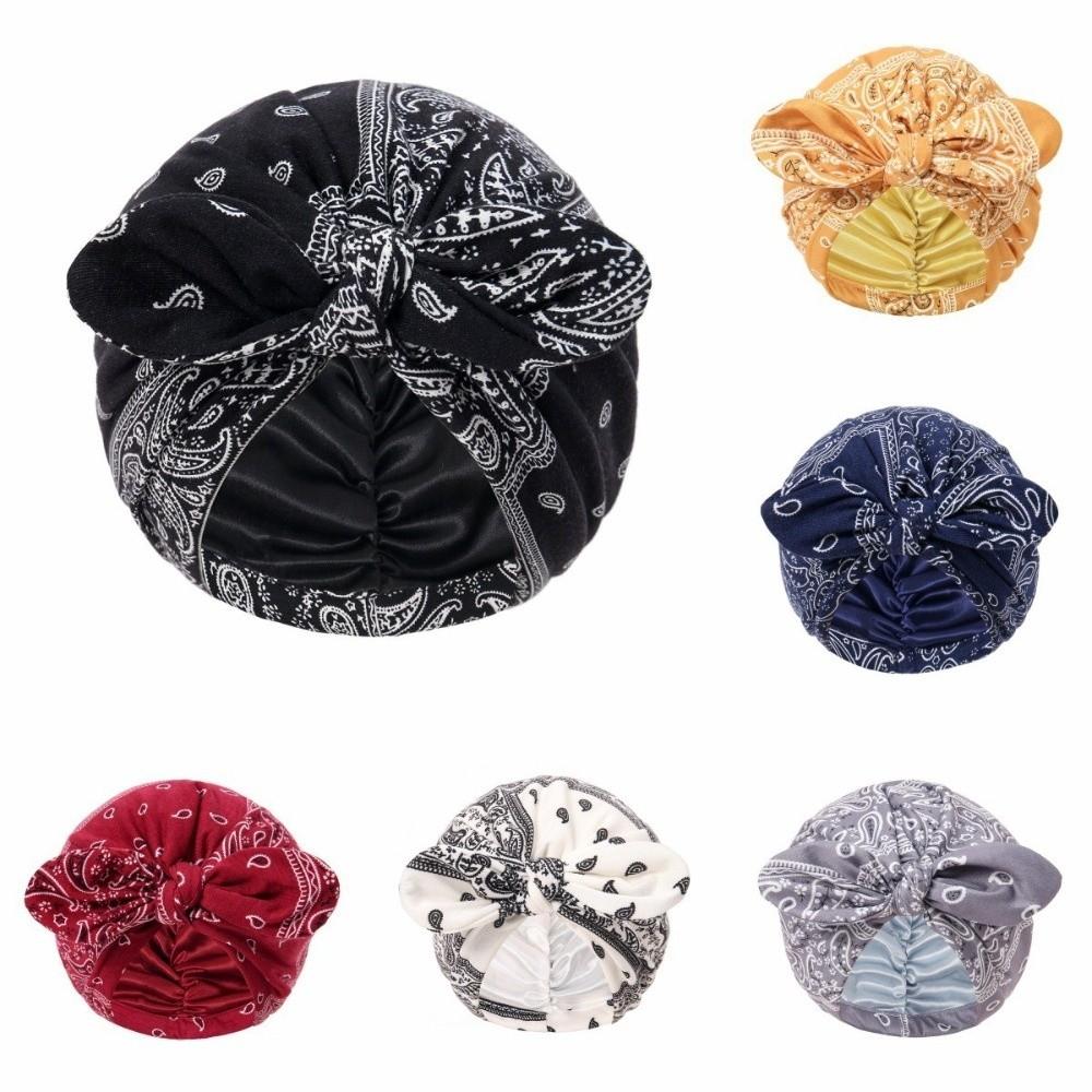 Paisley Print Pre-Tied Head Wrap Satin Lined Hair Cover Bonnet Bandana Turban Hat Casual Wear