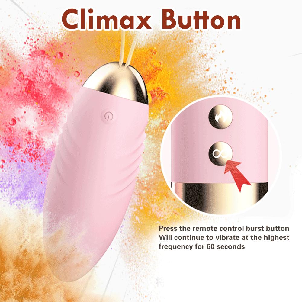 Wireless Remote Control Vibrating Egg Clitoris Stimulator Wearable Vibrating Jump Egg Heating Bullet Vibrator Sex Toys For Women