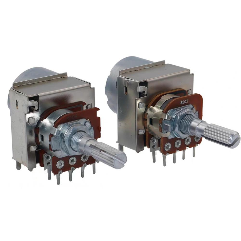 1pc 16 Type Amp Audio Master Volume Remote Control Motor Potentiometer Dual 8pins Instrument Parts Accessories