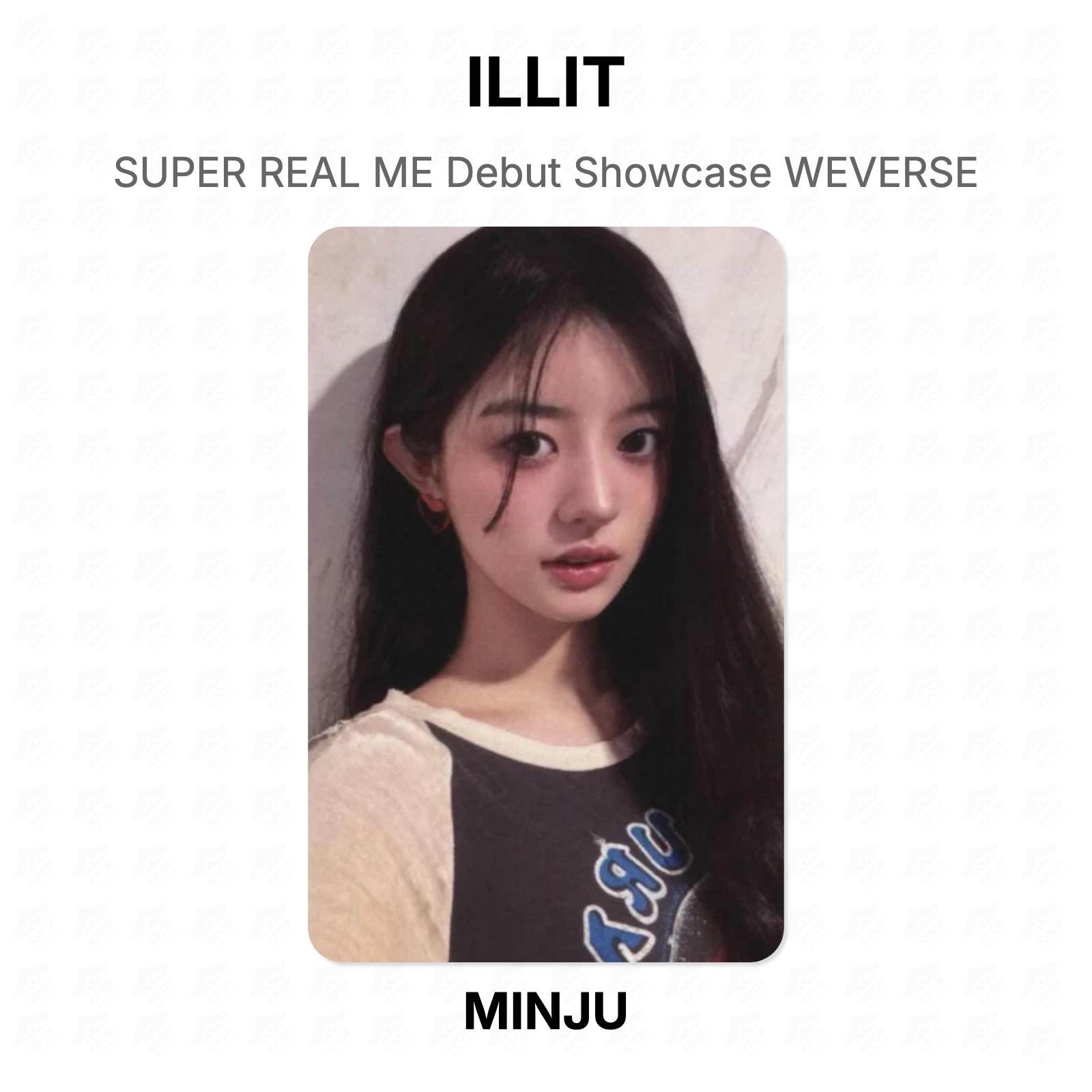 ILLIT SUPER REAL ME Debut Showcase WEVERSE Official Photocard MINJU