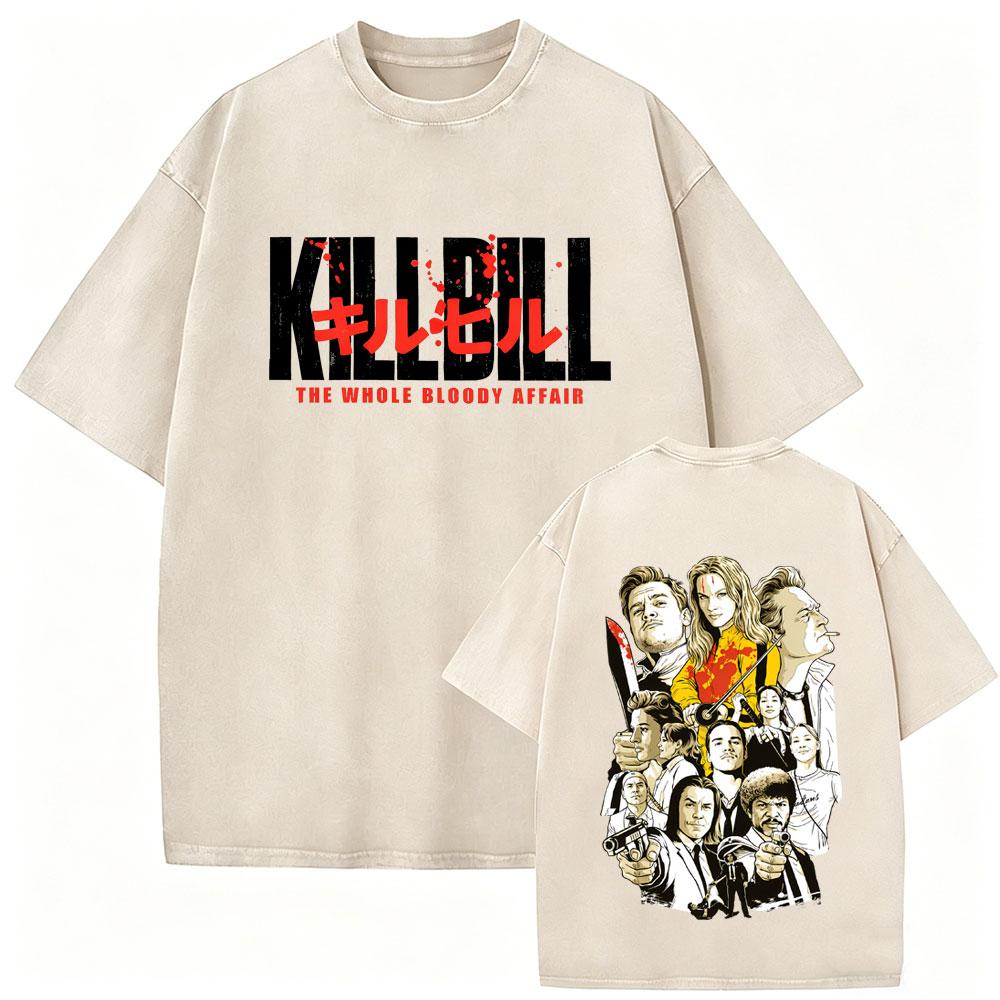 

Movie Quentin Tarantino Kill Bill Hattori Hanzo Swords Sushi Vintage Acid Washed Tshirt Men Women Funny Okinawa Japan T Shirts S