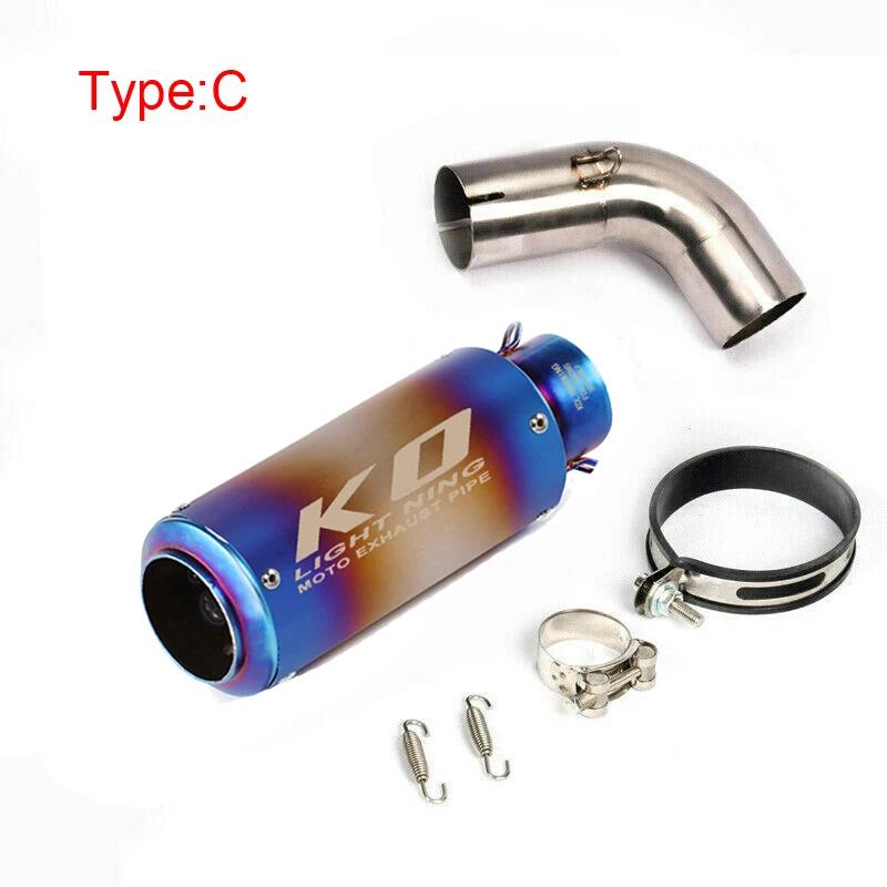 For Honda CB1000R 2009-2018 Motorcycle Exhaust System 51mm Muffler Pipe Middle Connect Link Tips Stainless Steel Slip On