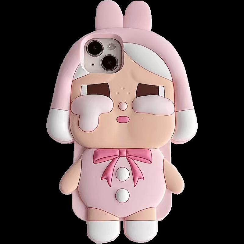 Trauriger Hase Alice Cartoon iPhone 14/13/12 Pro/Pro Max Hülle Cover
