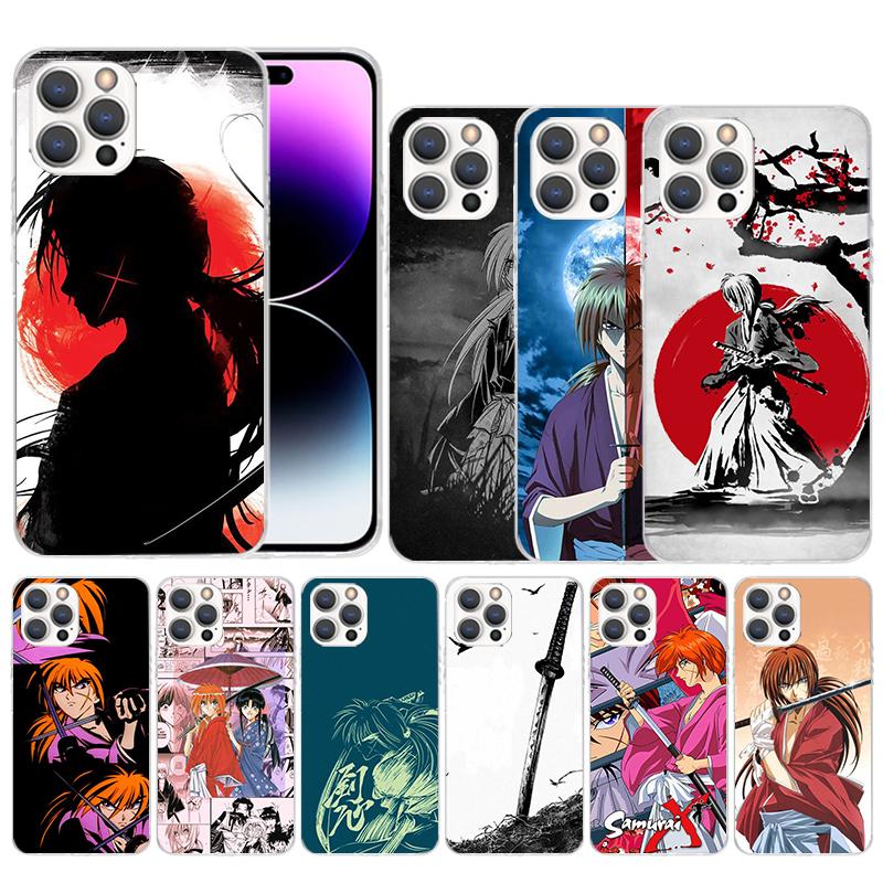 Rurouni Kenshin Anime Soft Cover for iPhone 16 17 Air 15 14 Pro Max 16E Phone Case 13 Mini 12 11 7 SE 8 Print Pattern Fit Cases