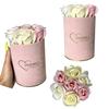 Flowerbox Inspuj - Pink Box with Soap Roses - No. 12 Light Pink Mix