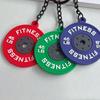 with D-shaped Carabiner Barbell Plates Key Chain 3-in-1 Fitness Series Pendant  Fitness Prople