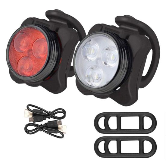 1 Set Red Bicycle Rear Light 4 Modes USB Rechargeable Waterproof Super Bright Mountain Bike Riding Warming LED Lamp