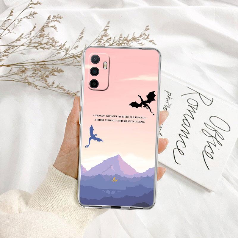 IK30 Fourth Wing Dragons Transparent Phone Case for Samsung Galaxy A04 A04S A14 A23 A34 A54 M23 M33 M52 M53