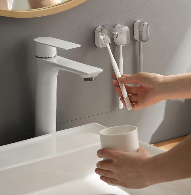 Dust-Proof Toothbrush Holder With Cover Bathroom Wall Hanging Punch-Free Simple Toilet Electric Toothbrush Holder