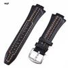 Genuine Leather Watch Strap Convex Mouth 27mmx15mm For Seiko Watchband Sportura Series SNL029P2-SNL021P1 SNL595P2 SNL017P1