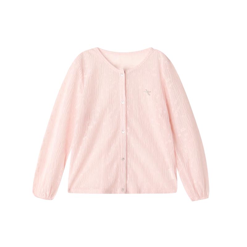Deesha Girls' Summer Elegant Round Neck Lace Cardigan