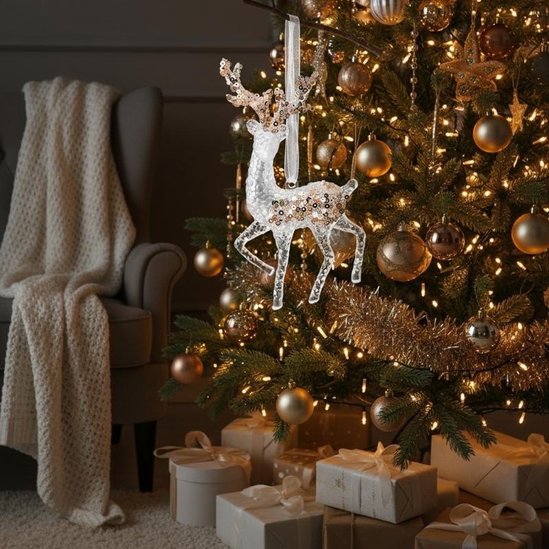 Shatterproof Acrylic Snowflakes Hanging Decorations For Indoor and Outdoor Christmas Displays
