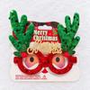 Christmas Plastic Glasses Frame, Merry Xmas Party Costume Eyeglasses, Funny Photo Booth Props, Christmas Decorations for Adults and Kids