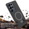 For Samsung Galaxy S25 Ultra Magnetic Case Rotating Ring Kickstand TPU + PC Back Cover