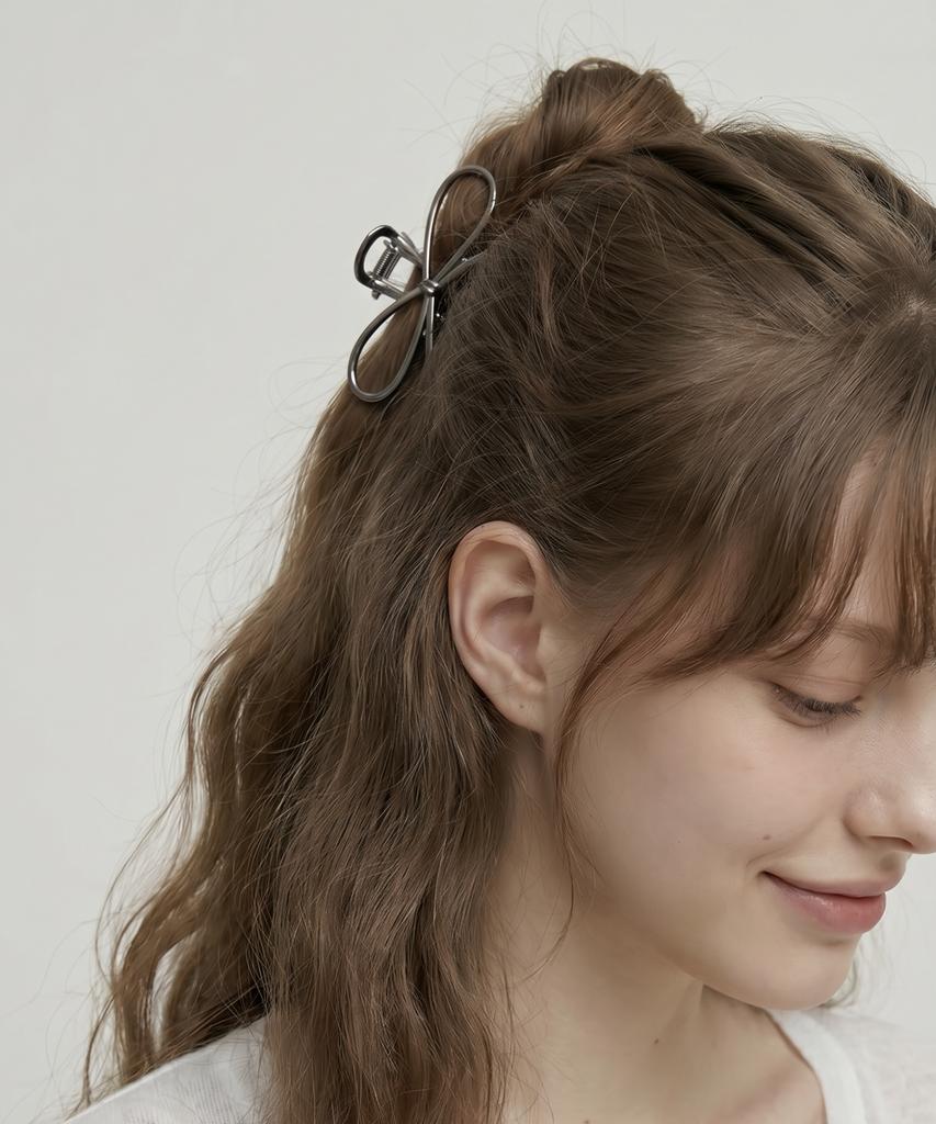 Lilykori Sleek Metal Ribbon Hair Claw