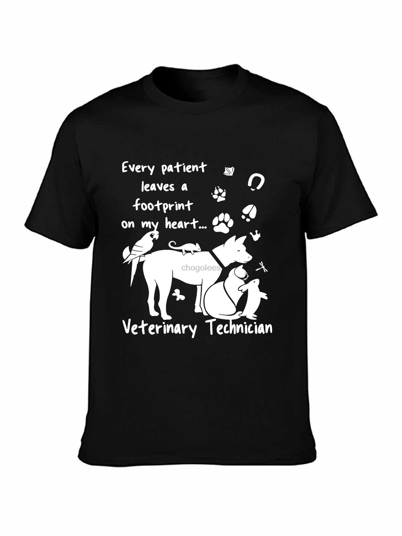 Every Patient Leaves A Footprint Veterinary Technician T-shirt XXXXL
