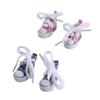 1 Pair Mini Doll Fashion Mini Canvas Shoes 3.5cm Mini Canvas Dolls Shoes  Plush Doll Shoes