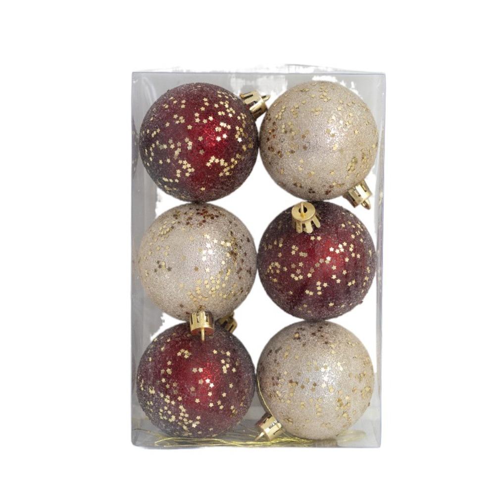 6/12pcs Delicate Christmas Ball Set 4/6/8cm Hanging Ornament Christmas Tree Pendant  New Year