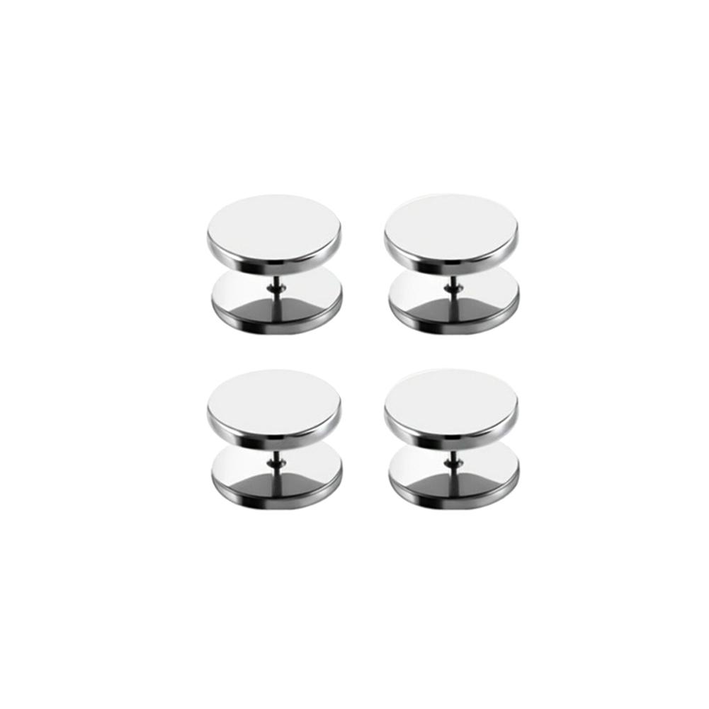 4Pcs Stainless Steel Clothing Fixing Buttons Spiral Seamless Buckle Clip Fastener For DIY Projects