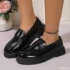 Spring Autumn New Black Women's Shoes Comfortable Soft Soled Non Slip Shoes Lightweight Casual Shallow Mouth Black Flat Shoes