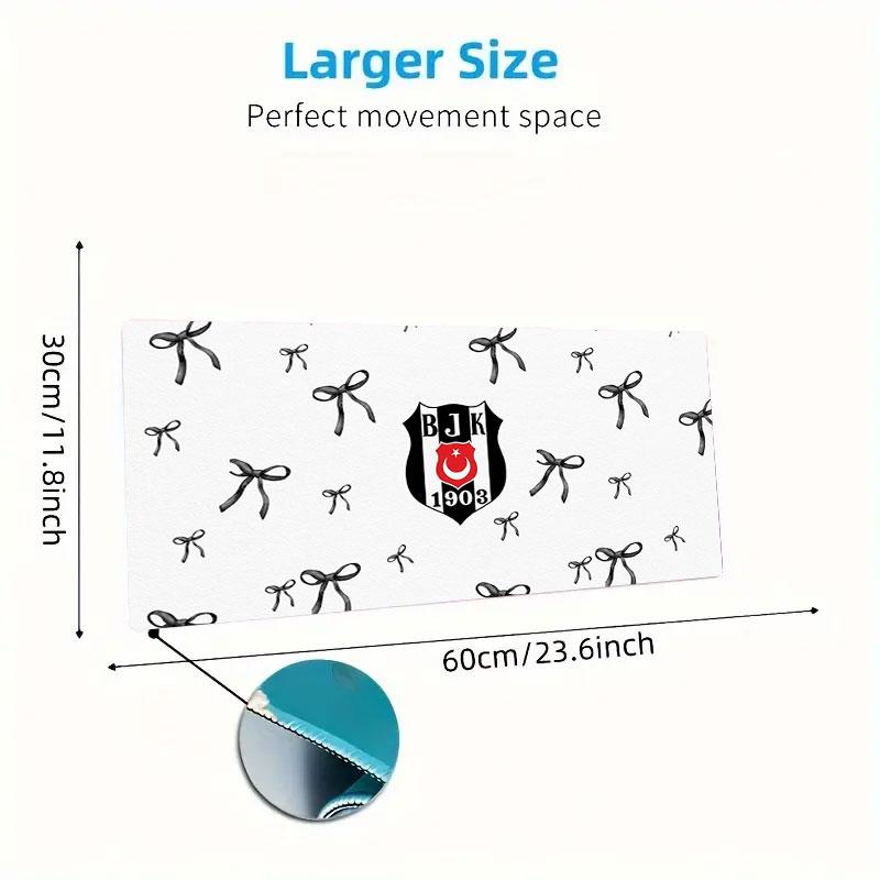 Besiktas Gymnastics Club Large Size Mouse Pad Large Gaming Table Cushion Non-slip Laptop Tablet Big Mousepad XXL Mat Mini PC Playmat With Lock Edge