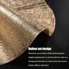 Gold Round Placemats,Round Vinyl Placemats Bulk 15 Inch Table Place Mat Non Slip for Indoor Outdoor Holiday Wedding Dinner