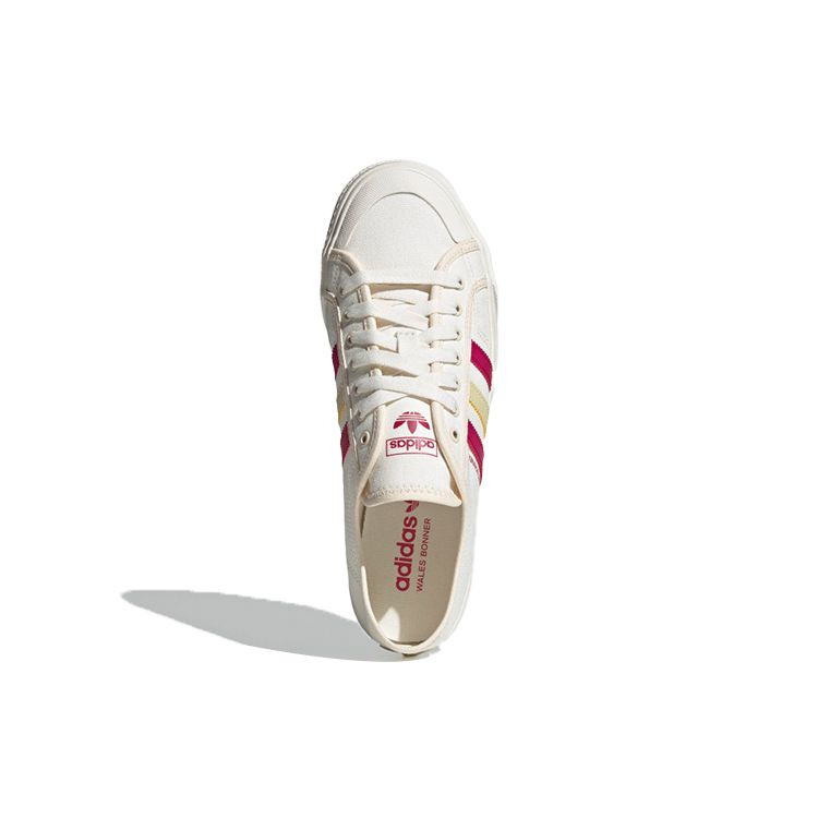 Wales Bonner X Adidas Nizza Low Cream White Scarlet Unisex Sneakers Dark-Brown S42621