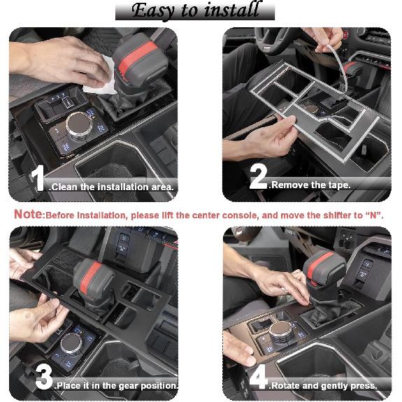 JDMCAR Central Control Gear Shift Panel Trim Cover Compatible With 2024 2025 2026 Toyota Tundra/Sequoia Accessories, Gear Shift Control