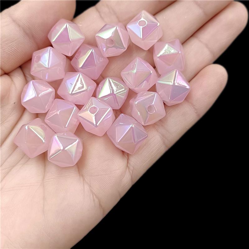 Jewelry Accessories Jelly Color Handmade Multi Faceted Cube DIY Beaded Material Luminous 10Pcs Loose Beads 13mm Bracelet Necklace Creative