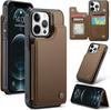 IPhone Wallet Protective Case with Card Holder, RFID Shielding, Men's and Women's Shock-absorbing Leather Bracket, Durable Protective Phone Case