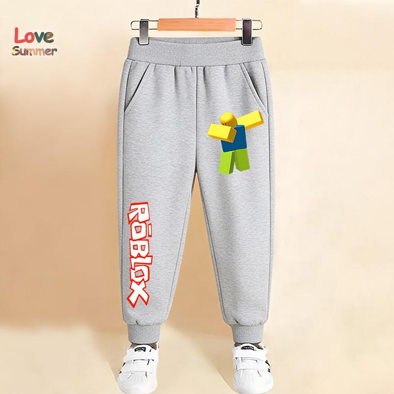 Jungenhosen Roblox Kinderhosen Heißes Spiel Print Hosen für Kinder Jogginghosen Lässige Kinderkleidung 4-14 Jahre Geburtstagsgeschenk
