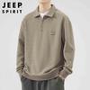 JEEP SPIRIT Men's Polo Neck Long Sleeve T-shirt