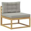 Outdoor Sofa Set 7 pcs White and Light Grey